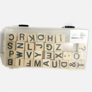 Unbranded Alphabet Rubber Stamp Sets Upper and Lower Case Clear Storage Case